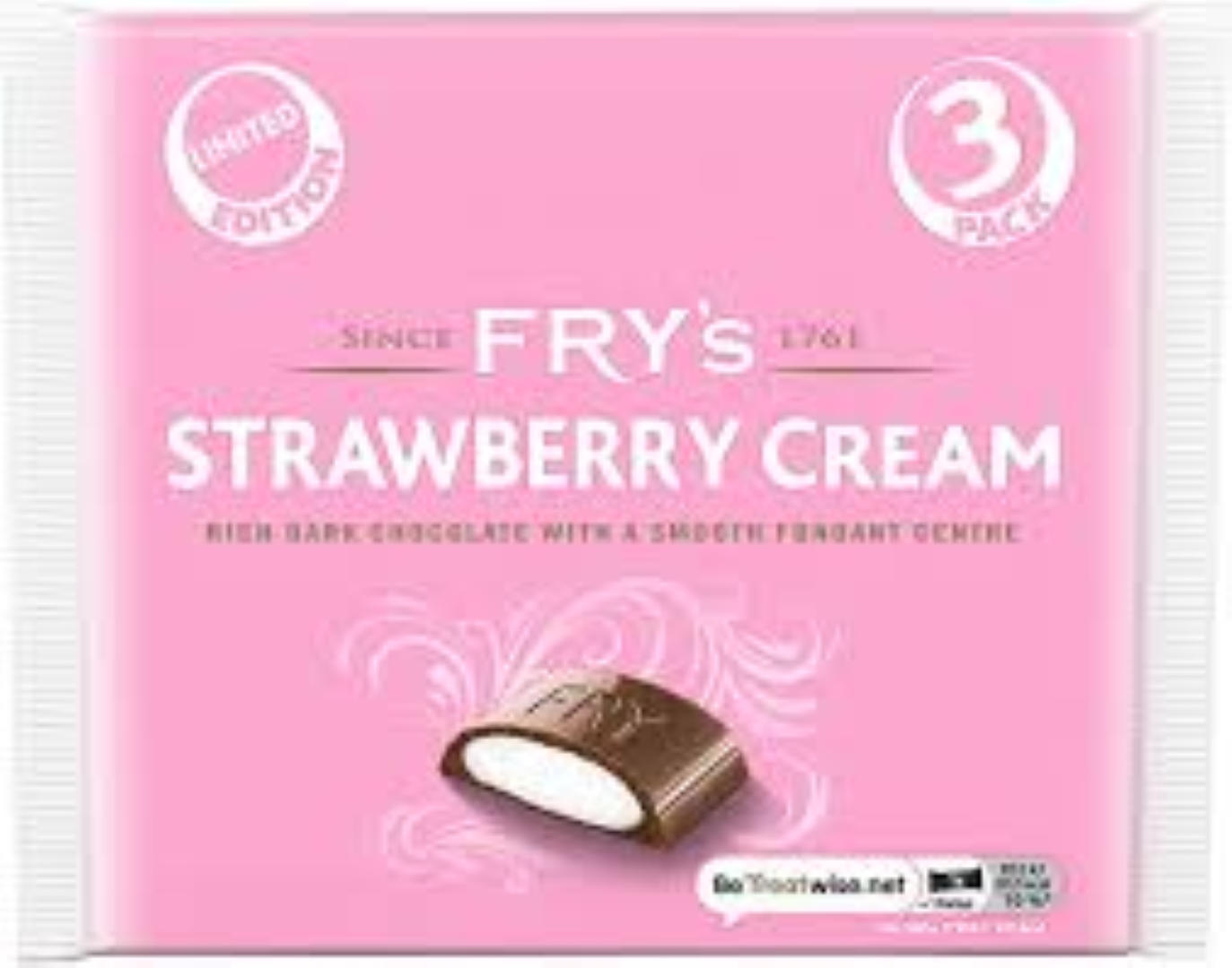 FRY'S STRAWBERRY CREAM 3PK 147G